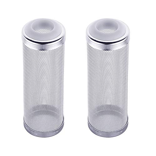 Quickun Stainless Steel Aquarium Flow Fish Filter Guard Net Shrimp Safe Inlet Inflow Protect Basket Mesh Media 16mm, 2Pcs - size: 16mm ID