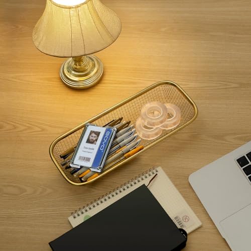4Pack Stainless Steel Tumbler Cup Lid Organizer Inside Cabinet, Mason Jar Lid Holder, Rectangular Basket for Storage of Silverware, Chopsticks, straws and Utensils, Gold - style: GoldModern-4pack