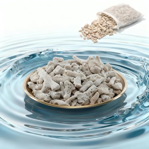 Crushed Coral for Freshwater Aquarium,Fish Tank Crushed Coral Aquarium Filter Media for Freshwater Aquarium Ph Aquarium Bio Filter Media Bag Reusable Aquarium Filter