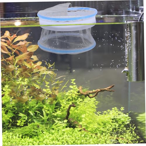 GALPADA 2Pcs Floating Breeding Box for Guppies Compact Nursery Tank Divider with Ventilated Lid Aquarium Breeding Chamber for Neocaridina Shrimp Transparent Mesh Design