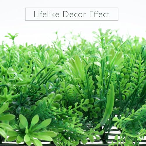 Artificial Aquarium Grass Mat, Aquarium Plants Plastic Grass Wall Fake Lawn Turf Plastic Green Plants Mat for Fish Tank Lawn Decor