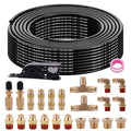 100FT 1/4 Air Hose Brass Fittings Kit 22pcs 1/4" OD Quick Push to Connect DOT Brass Fittings 1/4 SAE J844 PA12 Nylon Air Line Tubing with Cutter for Air Suspension Kit Trailer Brake System - size: 1/4“OD 100FT KIT
