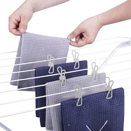 30 Pack White Chip Bag Clips for Food - PVC 2 Inch Coated Sealer for Sealing Food - Paper Holder, Clothesline Clip for Laundry Hanging, Kitchen Bags, Multipurpose Clothes Pins - color: White