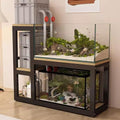 Metal Fish Tank Stand, Non-slip Pads, Multi-tiered Design, Sturdy Support(Black C,110cm/43.3in) - color: Black C, size: 110cm/43.3in