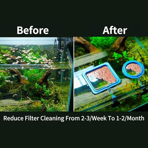 Betta Fish Feeding Ring: 2-Pack Floating Food Holder with Suction Cup - Prevents Food from Entering The Filter - Aquarium Accessories for Betta Goldfish Guppy Turtle