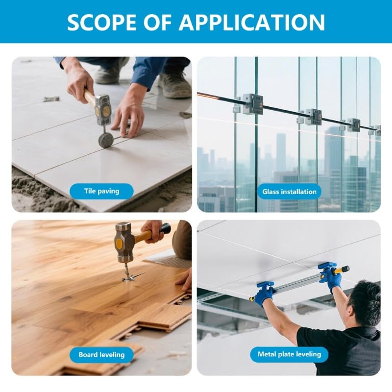 Adjustable Height Setter, Professional Countertop Leveling Tool with Vacuum Rubber Clamps, Floor Gap Fixer for Laminate, Wood, Tile, Vinyl Floor Gap Repair Tool, Seamless Tile and Slab Installation
