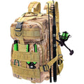Lightweight Fishing Tackle Backpack Professional Water-Resistant All-in-One Rod Holder & Gear Storage - color: Python Pattern Mud Color