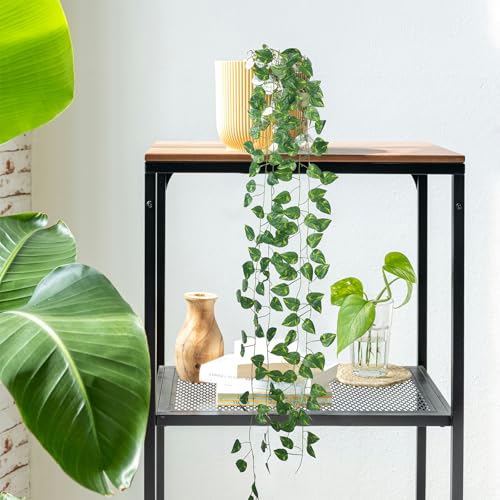 36 Pack Artificial Ivy Garland, 252 Ft Fake Vines Hanging Plants for Room Decor, 72 Leaves Aesthetic Faux Greenery Garland Pothos Leaf with Strengthened Joint Prevent Leaves Falling Off for Wall Decor - color: 252ft-36pack-pothos Leaf