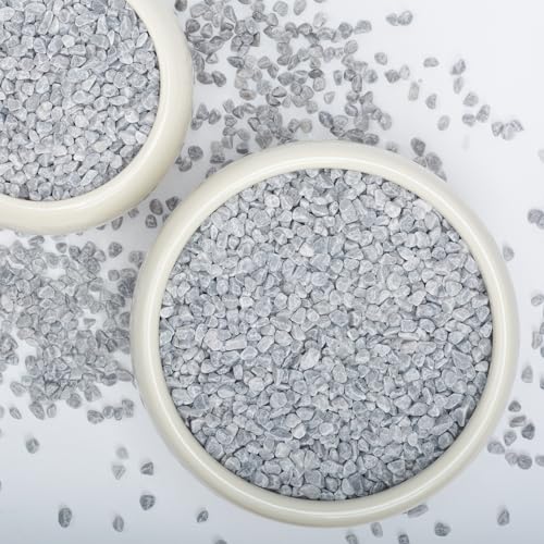 5lbs Natural Gravel Pebbles for Succulents and Cacti, 1/5 Inch Decorative River Stones – Perfect for Vases, Aquariums, Terrariums, and Outdoor Gardening, Mixed Colors (Grey, 5 Pounds) - color: Grey, size: 5 Pounds