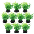 Piutouyar Green Aquarium Plant Ornaments, Artificial Water Plants, Lifelike Plastic Fish Tank Foreground Grass, Water Tank Decorations (10Pcs)