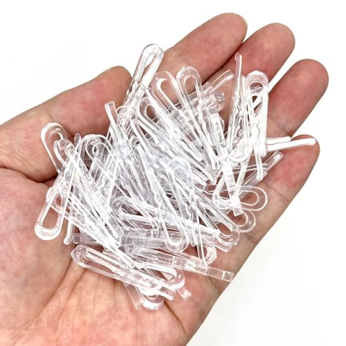 100 Pcs Clear Plastic Clips, Alligator Clips for Crafts,1.5 Inch Transparent Fabric Clothespins