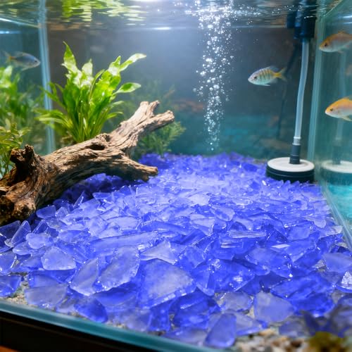 Keedolla Tumbled Sea Glass for Crafts - 10 OZ Flat Frosted Seaglass Pieces for DIY Art Crafts, Vase Filler, Beach Weddings, Aquarium and Home Decor - Cobalt Blue - color: Cobalt Blue, size: 10 OZ / 0.63 LB