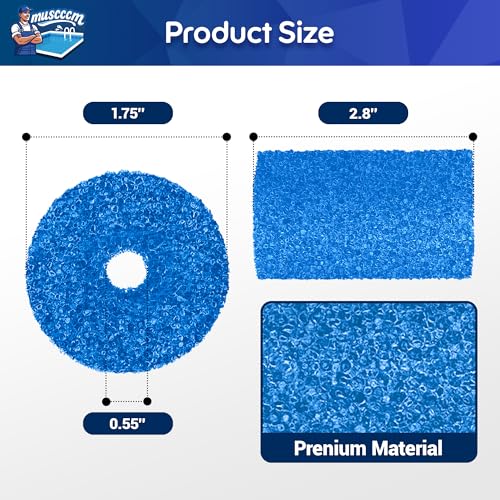 for Polaris Pool Cleaner Parts, 6 Pack Sweep Hose Tail Scrubbers Replacement for Sweep Pool Cleaner Fits Polaris 180 280 360 380 480 3900(Blue) - color: Blue-6 Pack