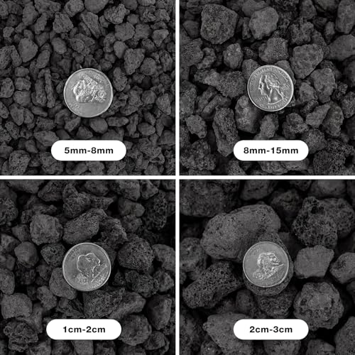 Mr. Fireglass Natural Lava Rock, 0.4"- 0.8" Small Volcanic Lava Rock for Indoor & Outdoor Fire Pits, Fireplaces, Fire Bowls & Fire Table, Decorative Garden Landscaping, Potted Plants -10 Pounds, Black - color: Black, size: 0.4"-0.8"