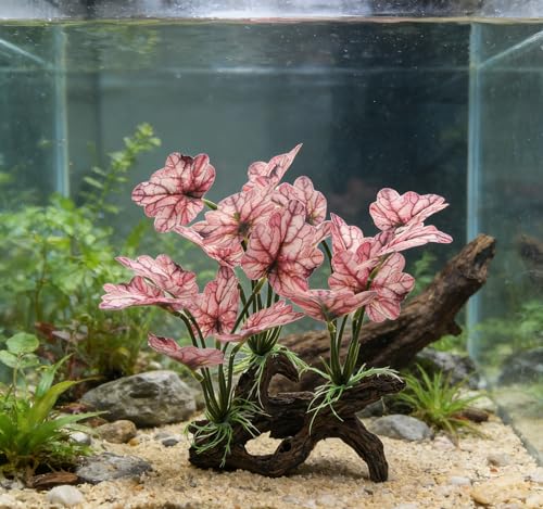 M2cbridge Fish Tank Plastic Soft Grass Artificial Betta Water Plants Decoration Goldfish Hide 2pcs (Light Purple) - color: Light Purple