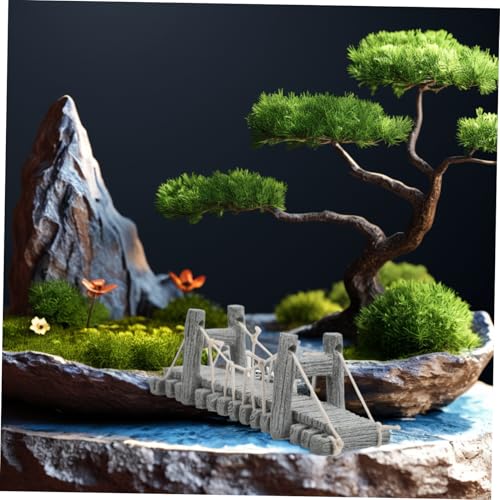 Unique Miniature Stone Bridge Decoration for Fish Tanks and Bonsai Gardens Handmade Landscape Ornament for Dollhouse and Aquascaping Compact Design for Elegant Garden Style