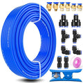 mxuteuk 6mm Air Line Tubing Kit,6mm Air Hose Kit,6 mm x 32.8 Feet(10 Meter) PU Tube with Push to Connect Fittings - style: 6mm OD Hose