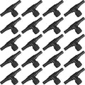 30 Pcs Aquarium Air Valve, T Shaped Fish Tank Air Control Valve Single Way Aquarium Pump Valves Plastic Flow Control Regulator Aquariums Pump Accessories for Fish Tank 3/16" (4mm) ID Tubing(Black)