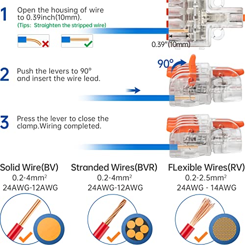 10Pcs Mini Electrical Wire Connectors, DIY Splicing into 4/6/8/9/10 Way Quick Connector Terminal Blocks (1 in 4 Out, PC) - style: 1 in 4 out, PC