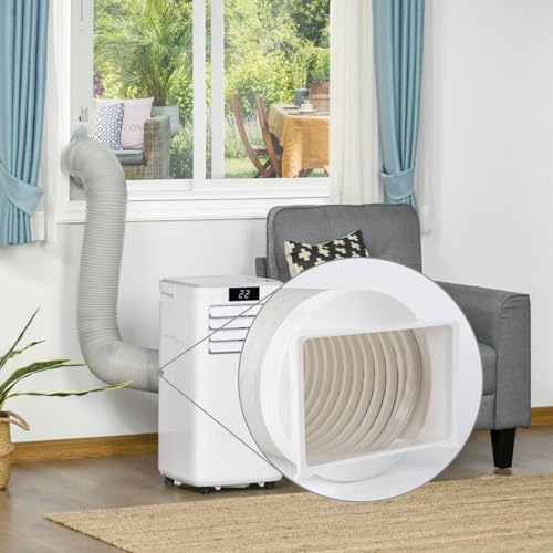 Portable AC Exhaust Hose Coupler 5.9 inch Air Conditioner Unit Vent Tube Connector Portable Air Conditioning Interface Adapter Accessories Parts (AA04) - style: AA04