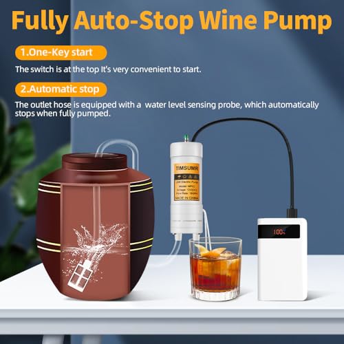 Portable USB Electric Auto-Stop Self Priming Pump with level sensor,Auto Siphon Transfer Pump Kit for Home Brew Wine,Beer,Beverages and Kombucha,Food Grade bottling 2L/min No Mess Leak - color: White Top-Switch With Auto-Stop