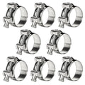 T-Bolt Hose Clamps 304 Stainless Steel (26-28mm 8-Pack) - Heavy Duty Adjustable Clamp for Automotive, Plumbing & Industrial Pipes - Corrosion Resistant, Secure Seal - size: 26-28mm 8 Pack