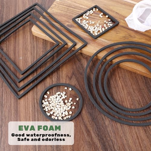 10 Pcs Fish Feeding Rings Set, Floating Plant Ring Aquarium Plant Corral Round Square Fishes Feeder Rings Aquariums Floating Plants Barrier Fishes Tanks Aquarium Floating Ring for Fish Tank Aquariums