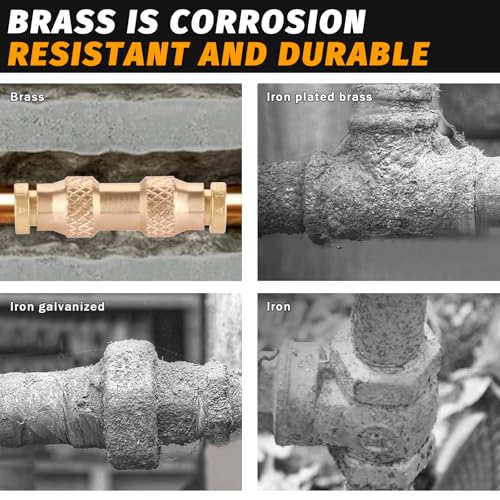 10 Pack 1/8" Air Brake Line Fitting, Quick Push to Connect Union Fittings, DOT Brass Push in Fitting, Air Brake Union 1/8" Tube OD for Trucks Trailers and Industrial Use - color: 10PCS-DOT Push-to-Connect, size: 1/8" Od