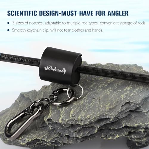 Creek Rod Clips Wearable Fishing Rod Holder Clip Fly Fishing Pole Accessories 1PCS & 2PCS - color: Cylindrical-Black-2PCS