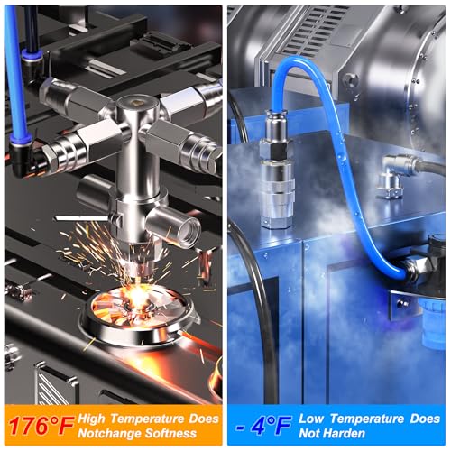 TAILONZ PNEUMATIC Black 1/2 Inch od 10 Meter 32.8ft PU Air Tubing Kit Pipe Hose Air Line Tubing Or Fluid Transfer Pneumatic tubing - size: 1/2"OD, style: Black Polyurethane PU Air Hose