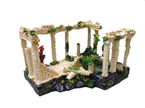FixtureDisplays® Ancient Ruins Ornament for Aquarium Fish Tank Decoration Fragile-if Damaged Txt 630296419 0 for Replacement 12184 12184