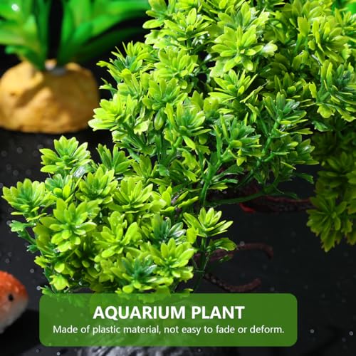 POPETPOP 2 Pcs Fish Tank Bonsai Ornament - Aquarium Landscaping Aquatic Plants, Plastic Bonsai Fish Tank Pine Tree for Aquarium Decor