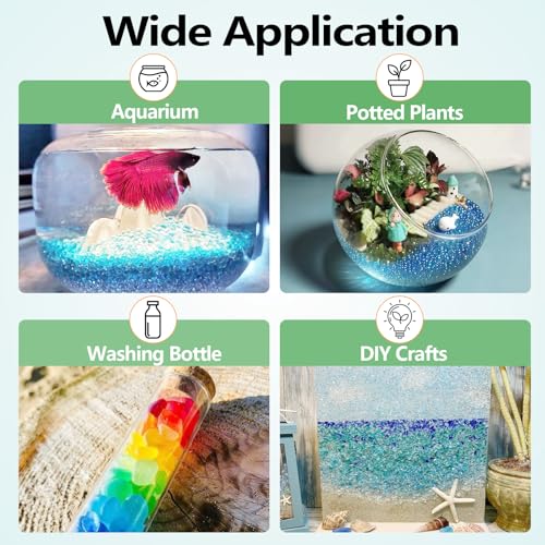 Keedolla Sea Glass Stones Frosted Glass Pebbles Gemstones for Aquarium Gravel Fish Tank Rocks, Vase Fillers, DIY Crafts - Peach - 230g/8oz - color: Peach‌, size: 0.5 LB