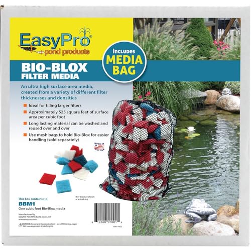 EasyPro BBM1 Bio-Blox Filter Media Polyester Material for Large Volume Filtration | 1 Cubic Foot Box | 500 Square Feet of Surface Area per Cubic Foot - size: 1 Cubic Feet