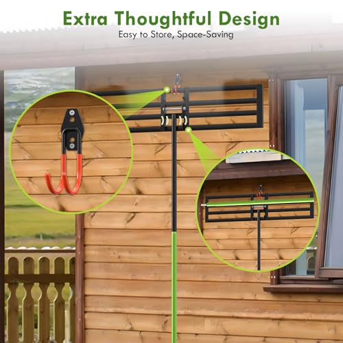 Seeutek Lawn Leveling Rake, 45" x 10" Heavy Duty Yard Leveling Rake Tool with 0-180° Adjustable Handle, 6.5FT Steel Handle Lawn Leveler for Yard Garden Golf, Ease Level Soil Sand Dirt Surface - size: 45"*10"