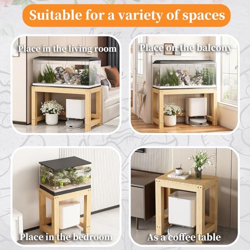 FORRTY Wooden Fish Tank Rack, Aquarium Stand Base Rack, 30-150cm Length, Heavy Load Capacity, Easy To Assemble And Maintain, Ideal For Aquariums, Plants, Reptile Tank Stand, Flower Stands(70X40X50CM(2 - size: 70X40X50CM(27X15X19IN)