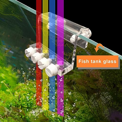 Aquarium dosing pump tubing holder Fixture,Dosing tubing holder for aquarium air pump accesories，Acrylic dosing container tube fixture holder for dosing pump（1 or 2 Pieces Pack） (2 Pieces Pack)