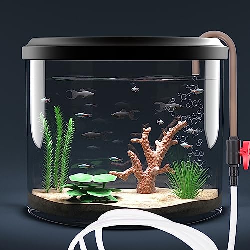 ULTECHNOVO Aquarium Water Filler, Hanging Aquarium Supplies Aquariums Accessories Fish Gravel Spill Conter Free Clamp Tank Pipe Type Vacuum for Automatic Device