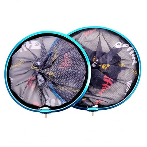 Aluminum Alloy Landing Net Head Replacement Frame for Fishing Rod Handles - Blue - size: 15.75 x 15.75 x 15.75"
