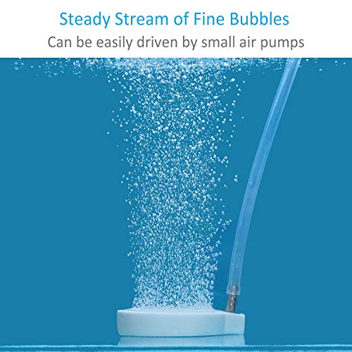 Pawfly 2 Inch White Air Stone Disc Small Bubble Stone Fish Tank Oxygen Stone for Air Pump Aquarium Fish Tank, 2 Pack