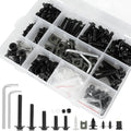 Motorcycle Fairing Bolt Kits Stainless Steel M5 M6 Windscreen Screws Fastener Clips Universal Fit for Sportbike Kawasaki Suzuki Honda Yamaha BMW Ducati GSXR Black (195Pcs) - color: Black