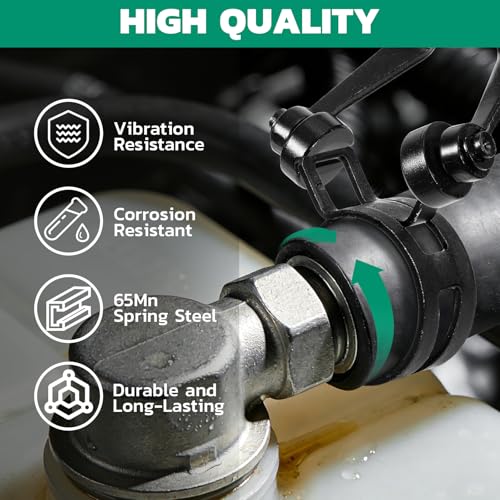 OURU 90PCS 6-16mm Spring Band Hose Clamps Assortment kit, Constant Tension Hose Clamps for Fuel Lines, Silicone Vacuum Hoses, Low-Pressure Air Clips - size: 90PCS (6-16mm)