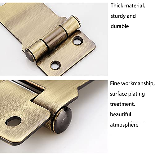 2 Packs Keyed Hasp Locks Twist Knob Keyed Locking Hasp for Small Doors, Cabinets and More,Stainless Steel Steel, Hasp Lock Catch Latch Safety Lock Door Lock with Keys (3inch, Bronze) - color: Bronze, size: Straight 3 Inch