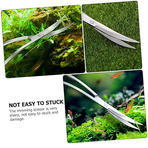 BESPORTBLE Stainless Steel Wave Scissors for Aquascaping Aquarium Plant Trimming Tools for Intricate Landscaping and Maintenance Fish Tanks