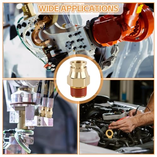 6PCS DOT Quick Push to Connect Brass Air Brake Fitting, Kalolary Brass Straight DOT Line Fittings 1/2"OD×1/2"NPT Thread Air Brake Line Fittings, Air Suspension Kit, Air Hose Repair Kit - size: Straight 1/2"OD ×1/2"NPT