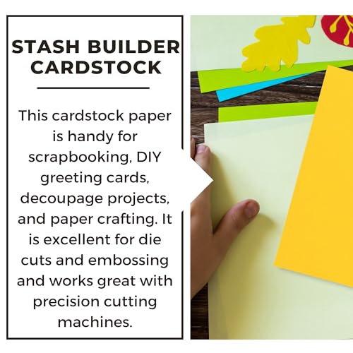 PA Paper Accents Stash Builder Cardstock Pack 12" x 12" Daffodil, 65lb colored cardstock paper for card making, scrapbooking, printing, quilling and crafts, 25 pieces - color: Daffodil