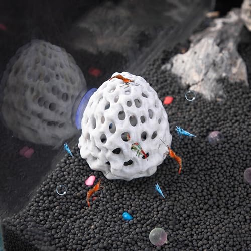 Small Fish and Shrimp Habitat Fish Hideouts Aquariums Decoration with Suction Cup Design Shetler Cave House for Breeding Aquariums Decors