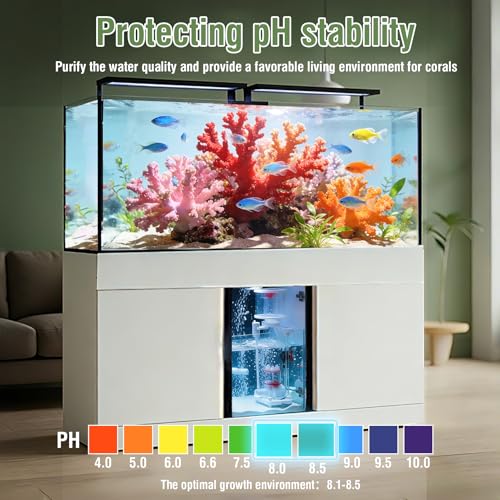 Protein Skimmer for 50-100 Gallon Saltwater Aquariums, Ultra Silent Operation (≤35dB), DC Pump with Adjustable Flow Control, Nano-Scale Protein Skimmer, Suitable for Saltwater Aquariums & Reef Tank