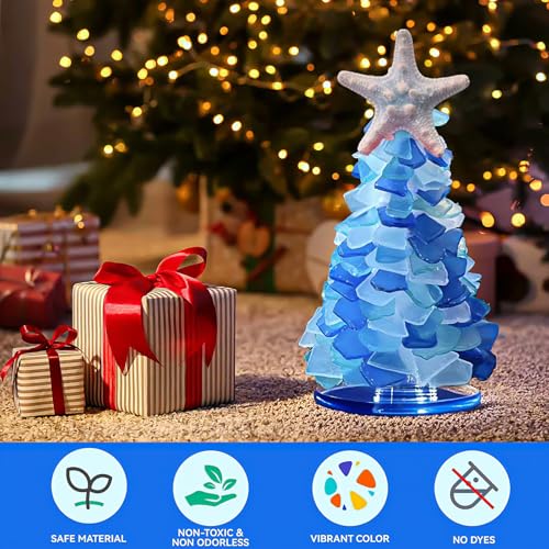 Keedolla Sea Glass for Crafts - 10 OZ Flat Frosted Seaglass Pieces Crushed for DIY Art Crafts, Vase Filler, Beach Weddings, Aquarium and Home Decor - Aquamarine, Cobalt Blue, White - color: Caribbean & Cobalt Blue, White, size: 10 OZ / 0.63 LB
