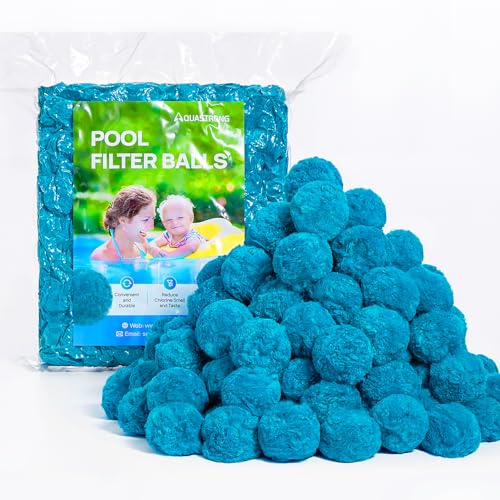 AQUASTRONG Pool Filter Balls for Sand Filter Pump, 1.5 lbs Reusable Sand Filter Balls (Replaces 50 lbs Pool Filter Sand), Efficient Blue Filter Balls for Swimming Pools, Filter Pumps, Aquariums - color: Blue(Pro+), size: 1.5lbs